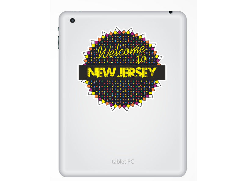 2 x Welcome To New Jersey Vinyl Stickers Travel Luggage