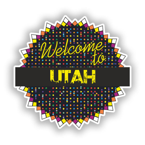 2 x Welcome To Utah Vinyl Stickers Travel Luggage #7740
