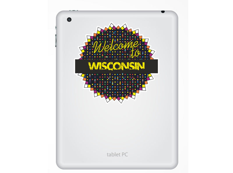 2 x Welcome To Wisconsin Vinyl Stickers Travel Luggage