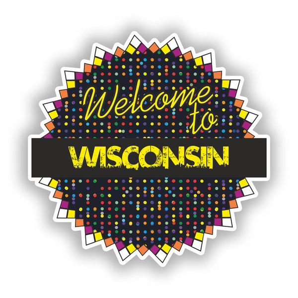 2 x Welcome To Wisconsin Vinyl Stickers Travel Luggage #7745
