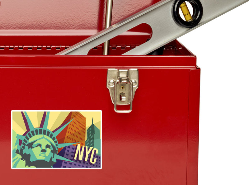 2 x New York City NYC Vinyl Stickers Travel Luggage