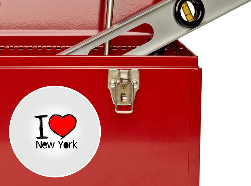 2 x I Love New York Vinyl Stickers Travel Luggage
