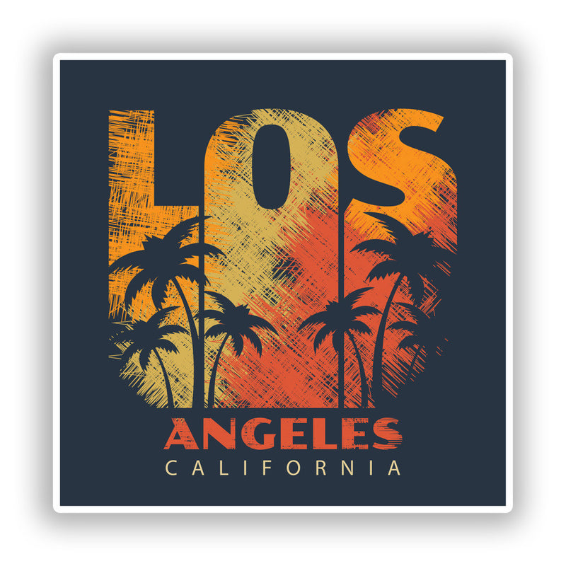 2 x Los Angeles LA Vinyl Stickers Travel Luggage
