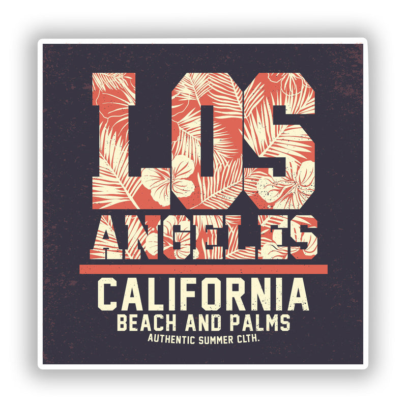 2 x Los Angeles LA Vinyl Stickers Travel Luggage