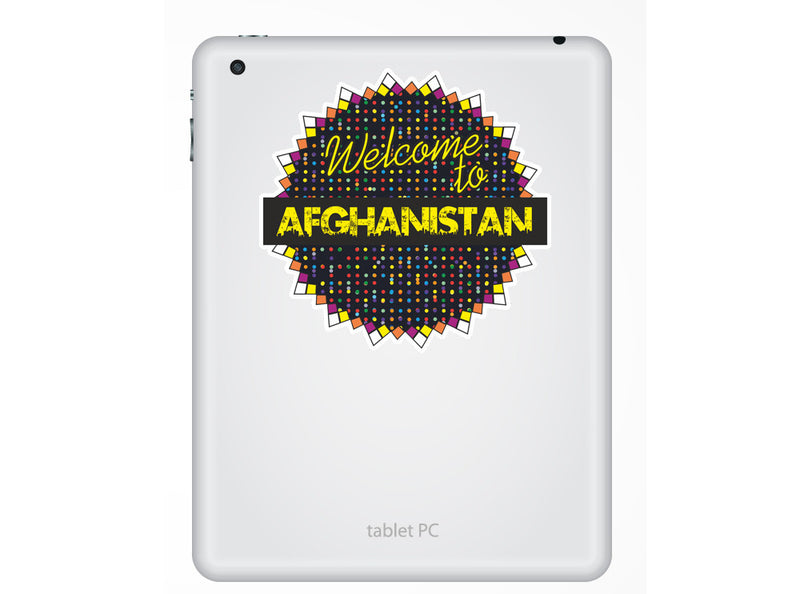 2 x Welcome To Afghanistan Vinyl Stickers Travel Luggage