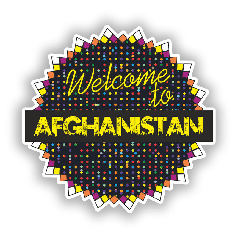 2 x Welcome To Afghanistan Vinyl Stickers Travel Luggage