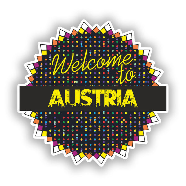 2 x Welcome To Austria Vinyl Stickers Travel Luggage #7784