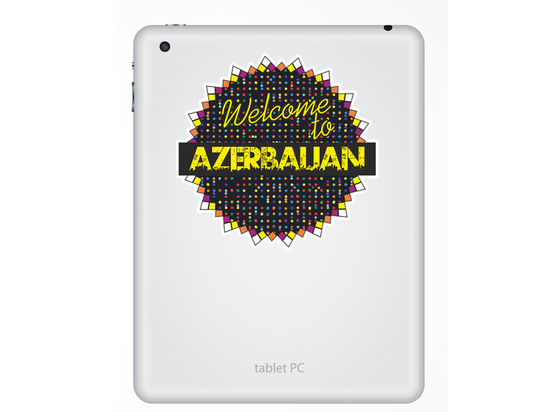 2 x Welcome To Azerbaijan Vinyl Stickers Travel Luggage