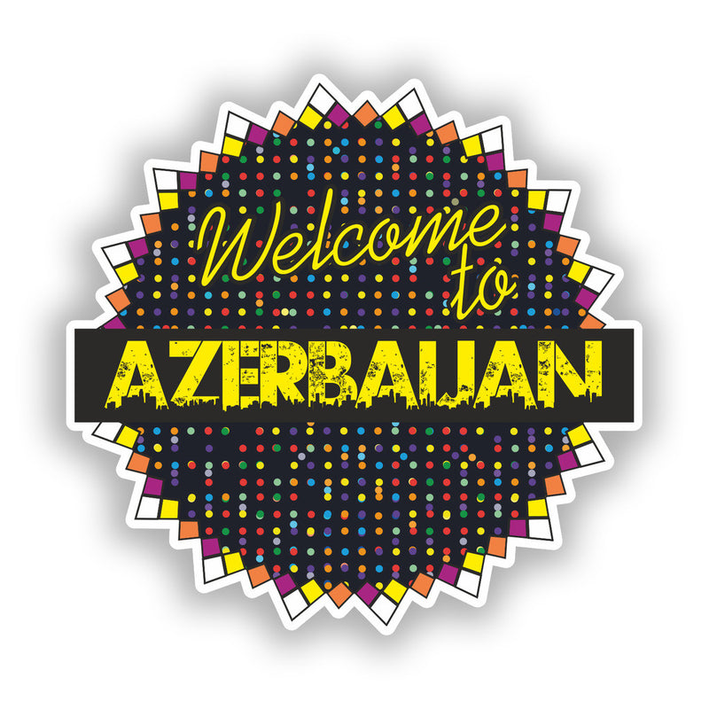 2 x Welcome To Azerbaijan Vinyl Stickers Travel Luggage