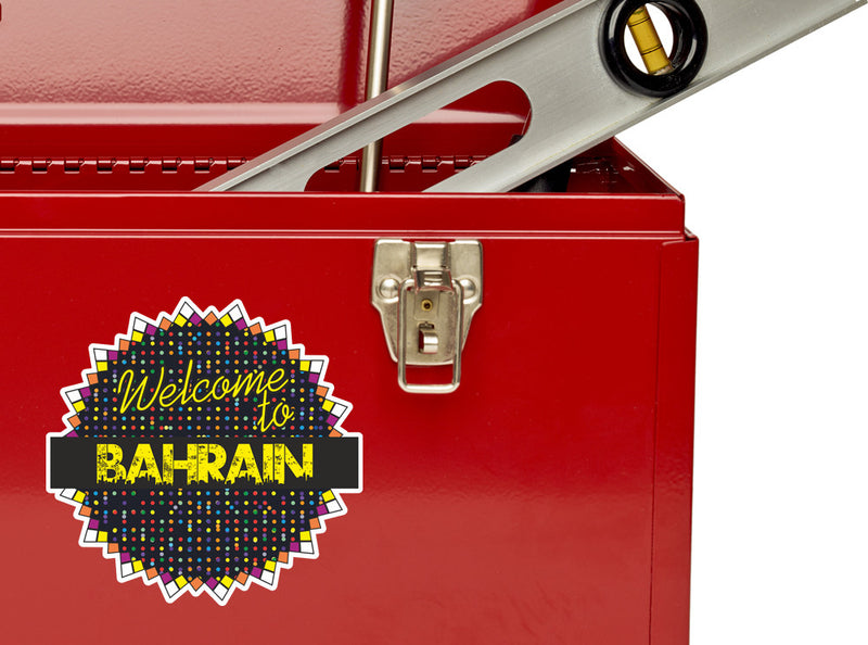 2 x Welcome To Bahrain Vinyl Stickers Travel Luggage