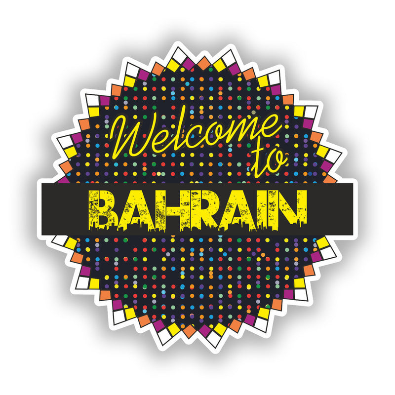 2 x Welcome To Bahrain Vinyl Stickers Travel Luggage