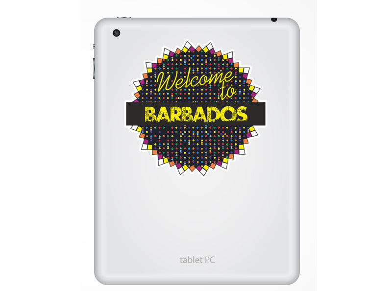 2 x Welcome To Barbados Vinyl Stickers Travel Luggage