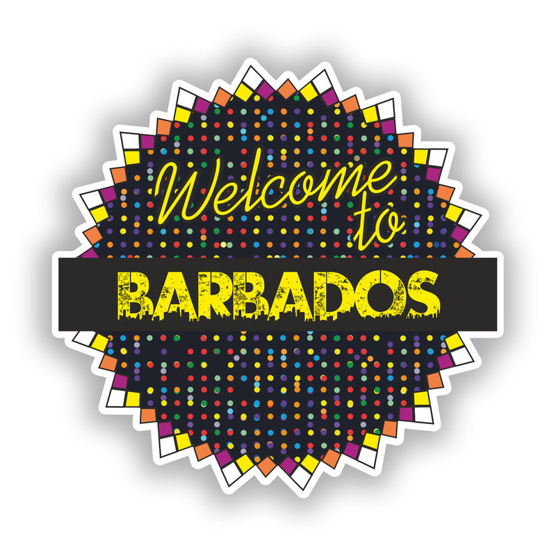 2 x Welcome To Barbados Vinyl Stickers Travel Luggage