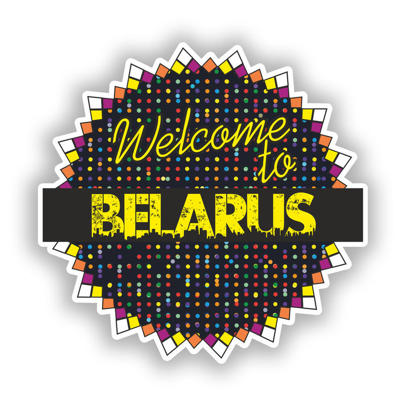 2 x Welcome To Belarus Vinyl Stickers Travel Luggage