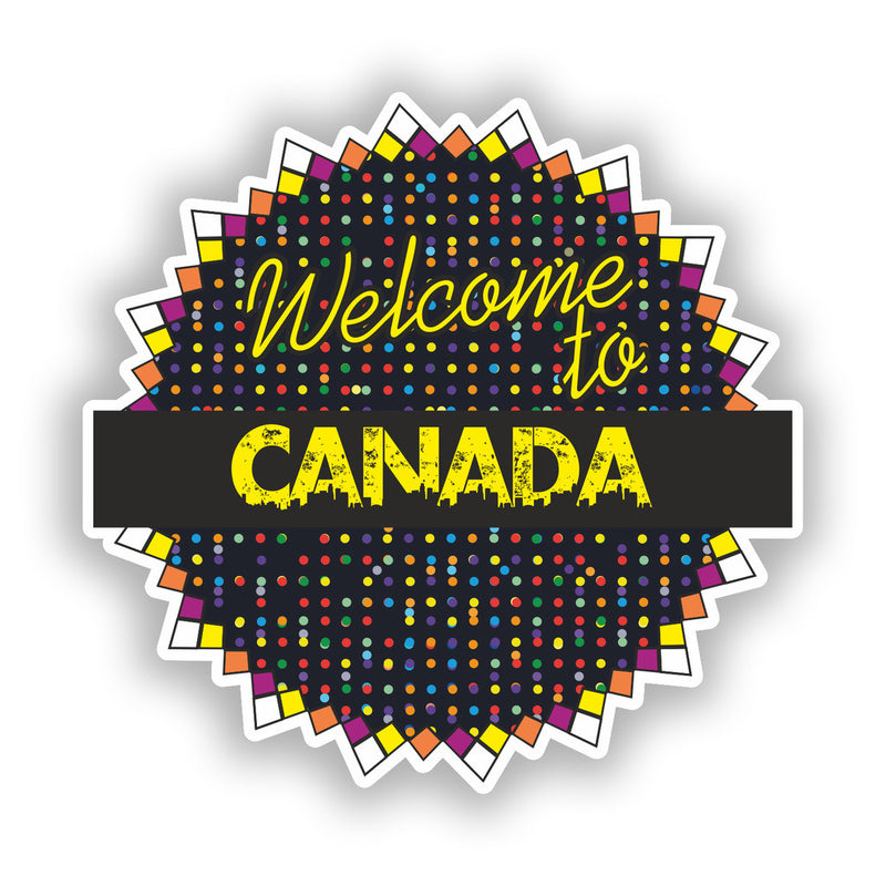 2 x Welcome To Canada Vinyl Stickers Travel Luggage
