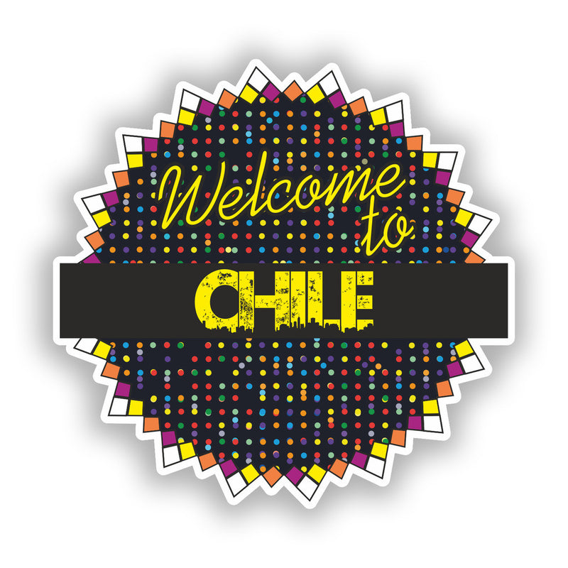 2 x Welcome To Chile Vinyl Stickers Travel Luggage
