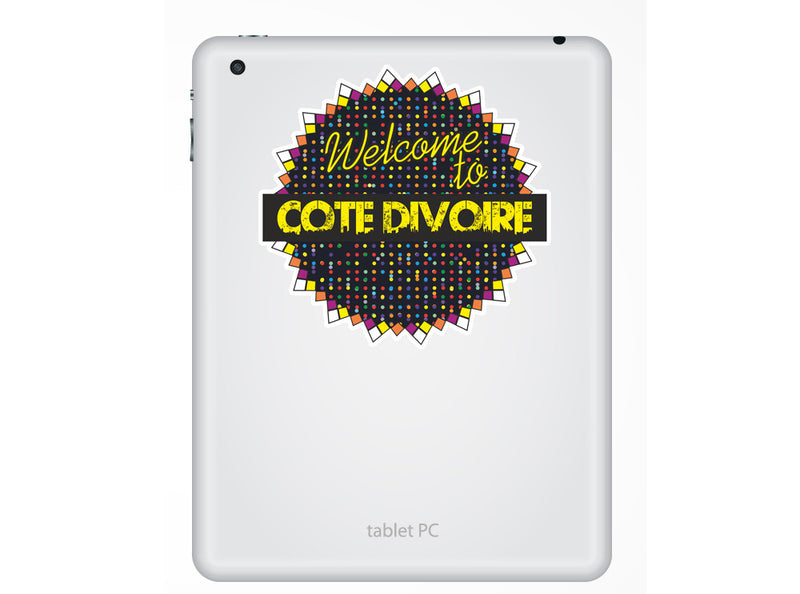 2 x Welcome To Cote Divoire Vinyl Stickers Travel Luggage