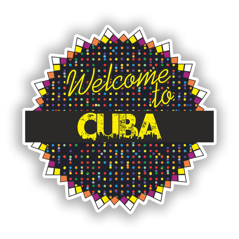 2 x Welcome To Cuba Vinyl Stickers Travel Luggage