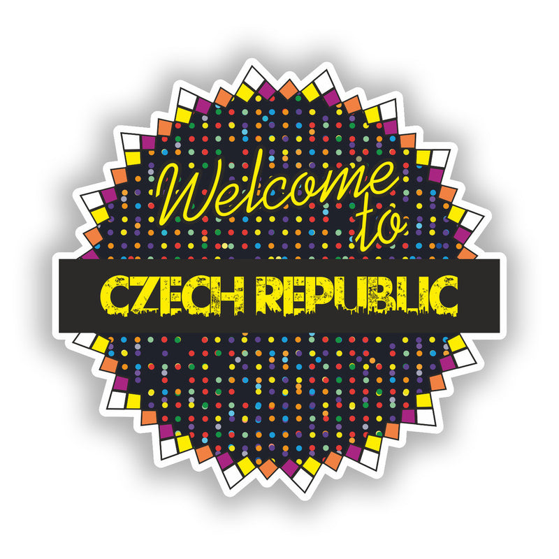2 x Welcome To Czech Republic Vinyl Stickers Travel Luggage