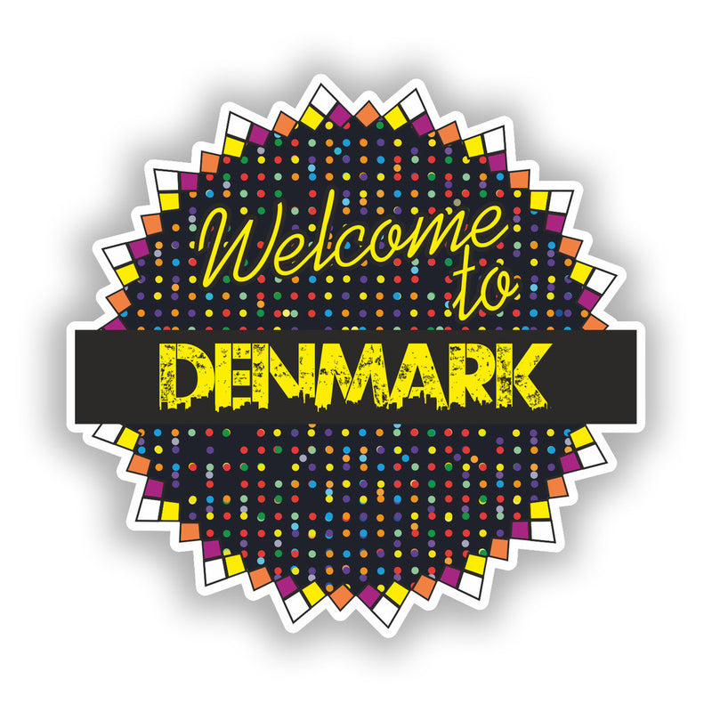 2 x Welcome To Denmark Vinyl Stickers Travel Luggage