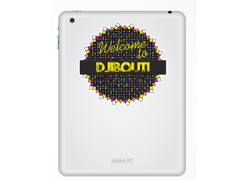 2 x Welcome To Djibouti Vinyl Stickers Travel Luggage
