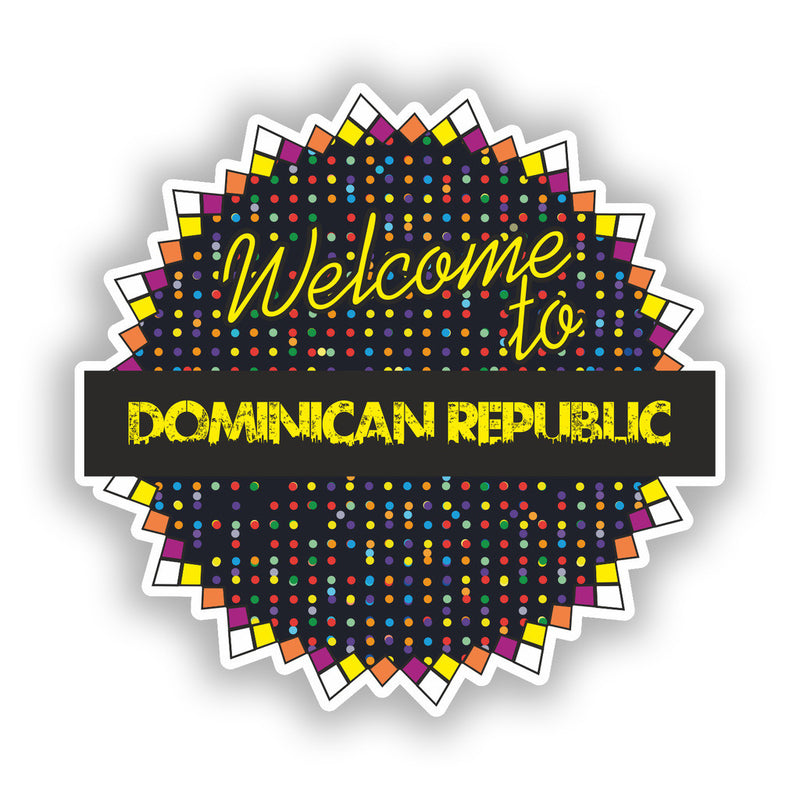 2 x Welcome To Dominican Republic Vinyl Stickers Travel Luggage
