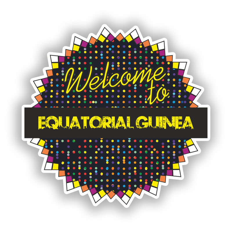 2 x Welcome To Equatorial Guinea Vinyl Stickers Travel Luggage