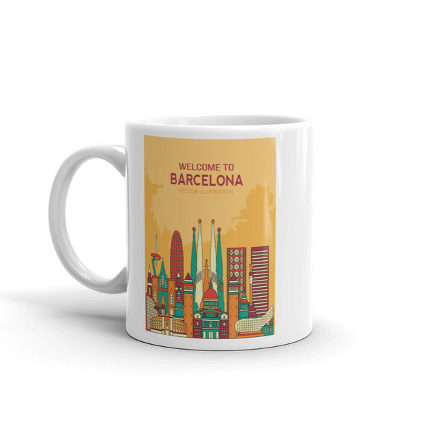 Barcelona Skyline High Quality 10oz Coffee Tea Mug #7948