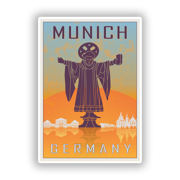 2 x Munich Germany Vinyl Stickers Travel Luggage #7970