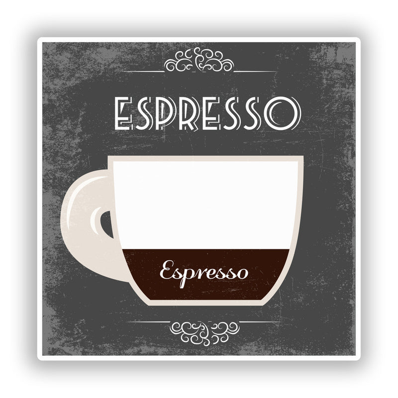 2 x Espresso Coffee Shop Vinyl Sticker Business