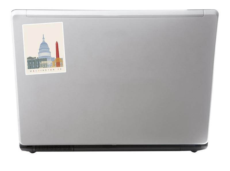 2 x Washington DC Skyline Vinyl Stickers Travel Luggage