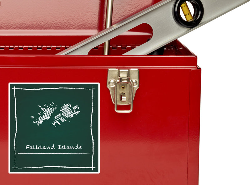 2 x Falkland Islands Sketch Vinyl Stickers Travel Luggage