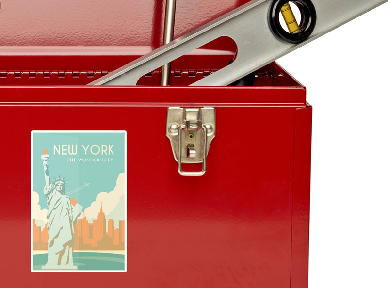 2 x New York Skyline Vinyl Stickers Travel Luggage