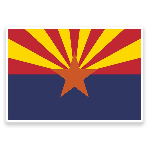 2 x Arizona Flag Vinyl Sticker  #9004