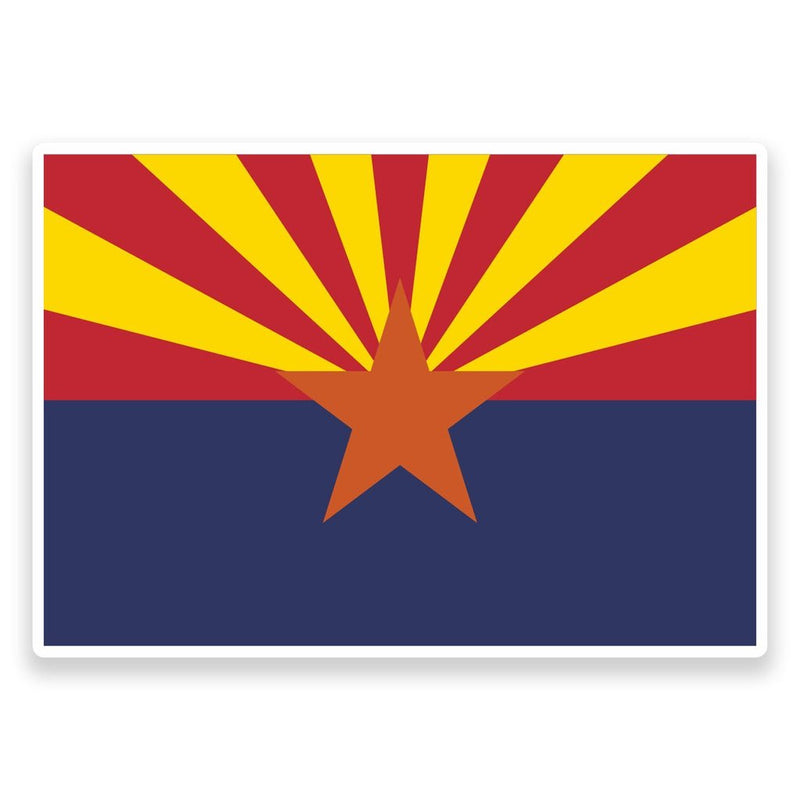 2 x Arizona Flag Vinyl Sticker