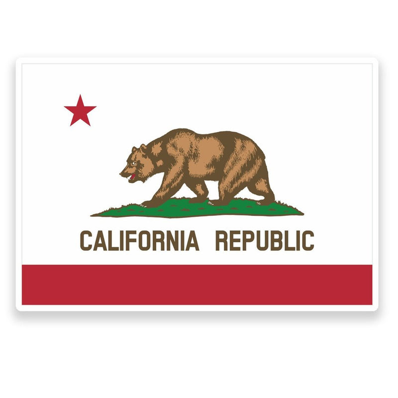2 x California Flag Vinyl Sticker