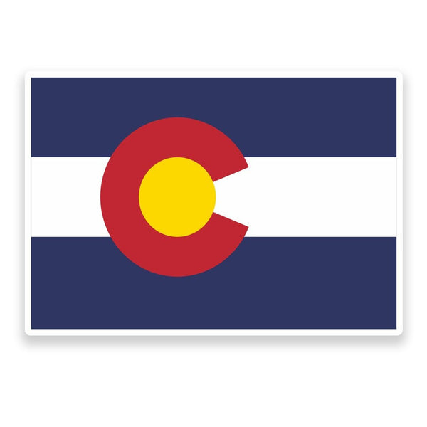 2 x Colorado Flag Vinyl Sticker  #9007