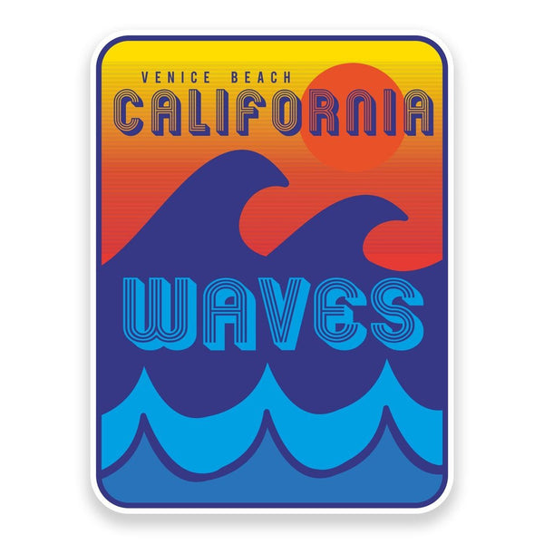 2 x California Venice Beach Vinyl Sticker  #9015