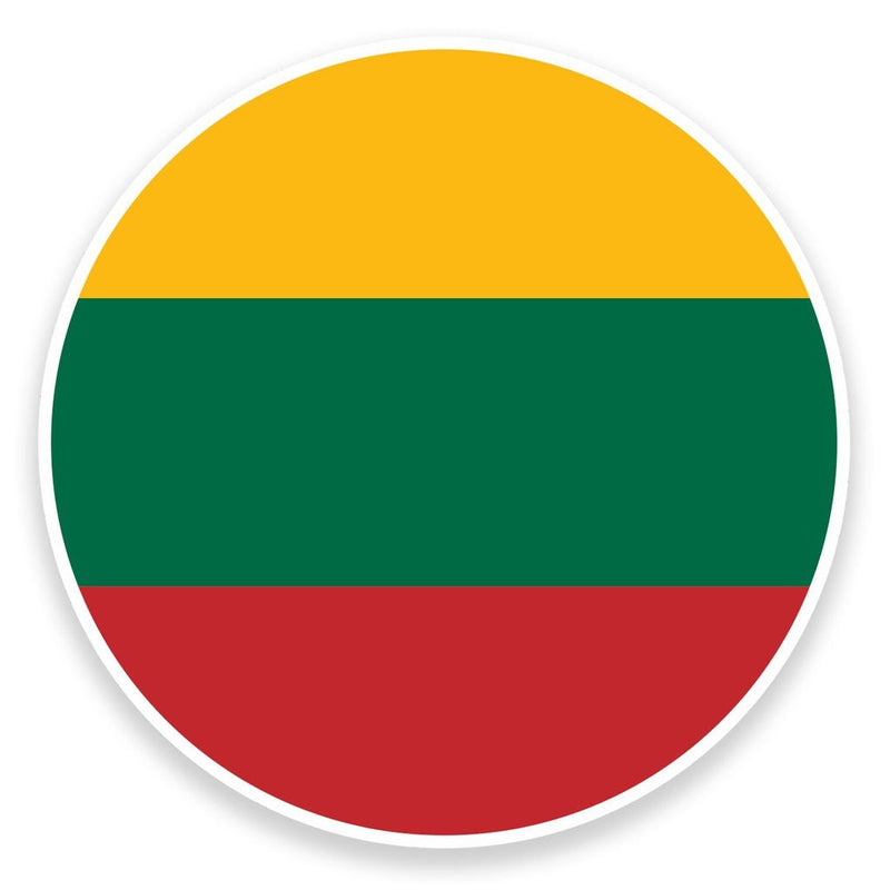 2 x Lithuania Flag Map Vinyl Sticker