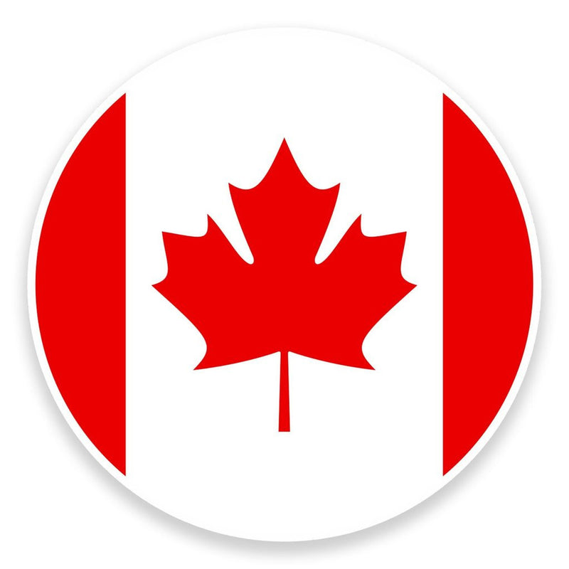 2 x Canada Flag Map Vinyl Sticker