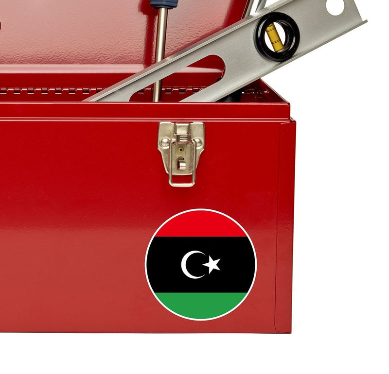2 x Libya Flag Map Vinyl Sticker