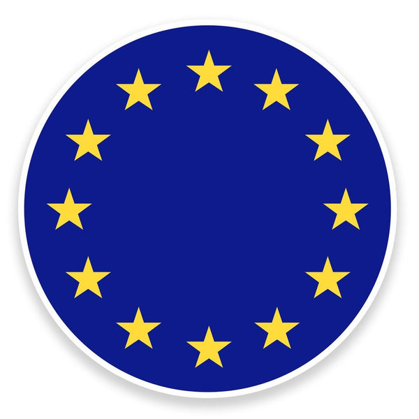 2 x European Union EU Europe Flag Map Vinyl Sticker  #9022