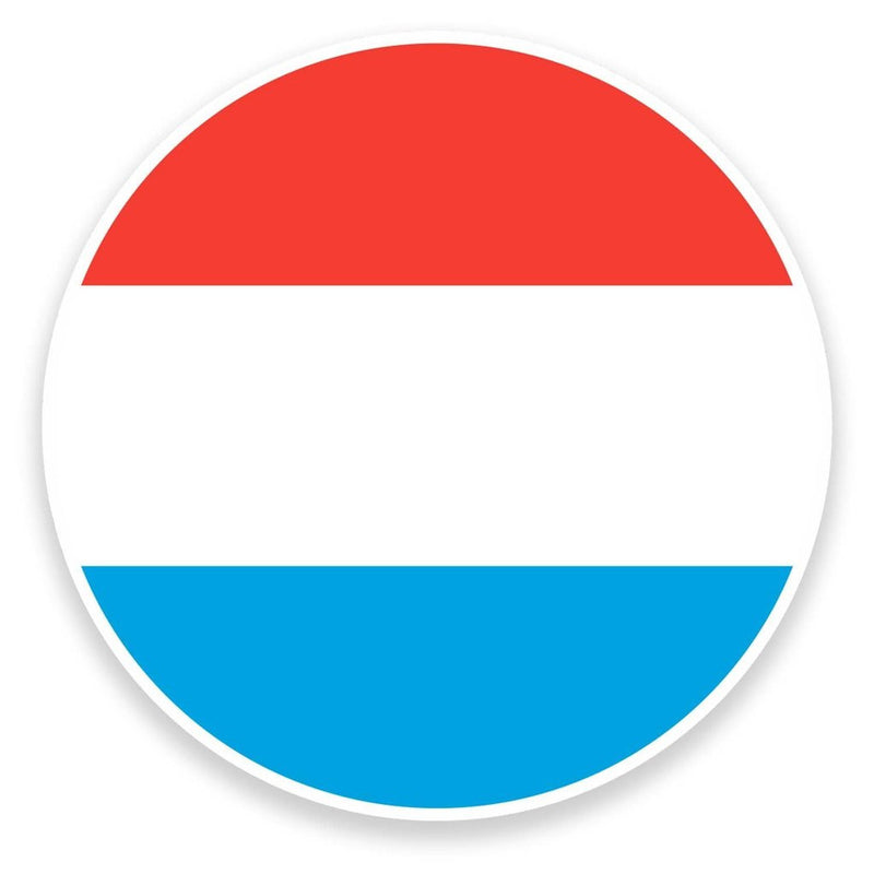 2 x Luxembourg Flag Map Vinyl Sticker