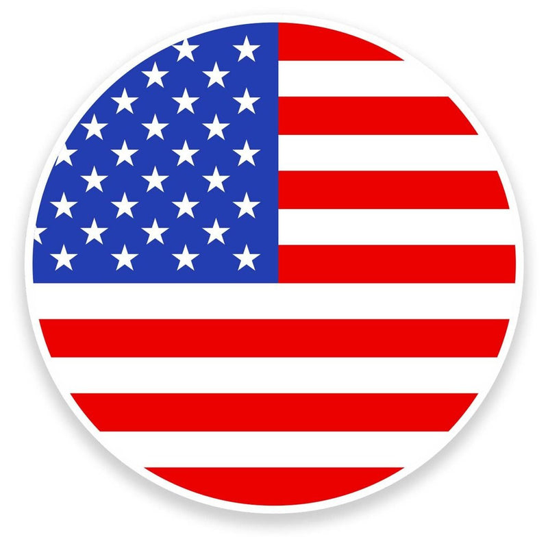 2 x USA Flag Map Vinyl Sticker