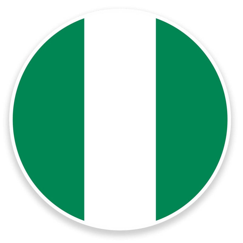 2 x Nigeria Flag Map Vinyl Sticker