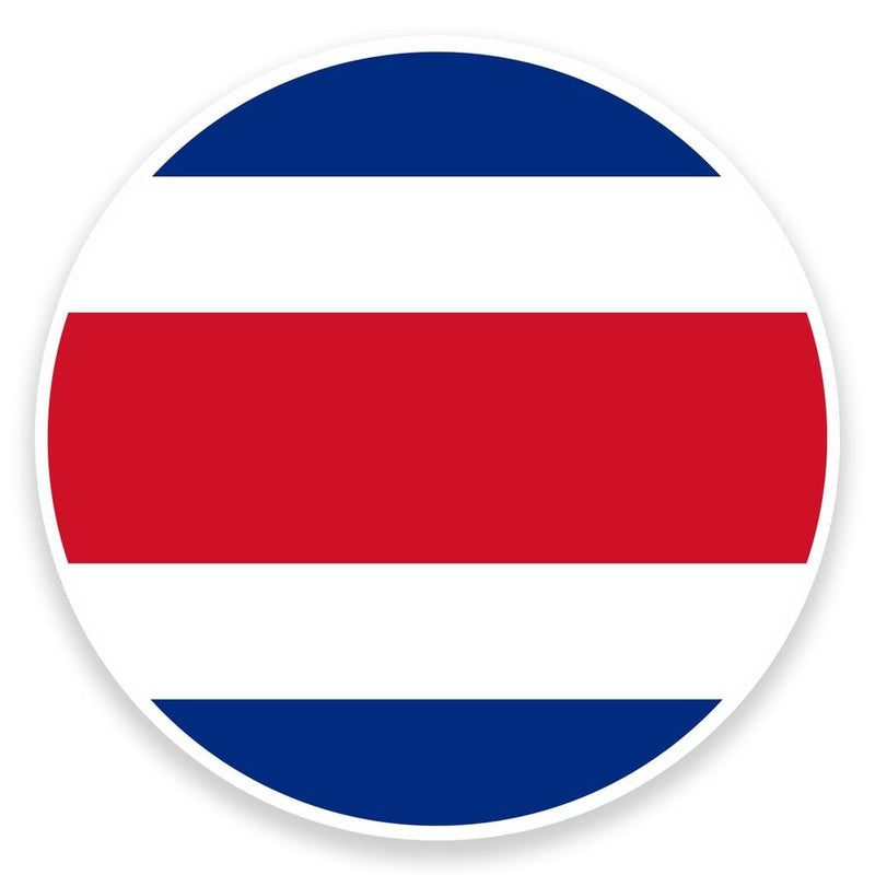 2 x Costa Rica Flag Map Vinyl Sticker