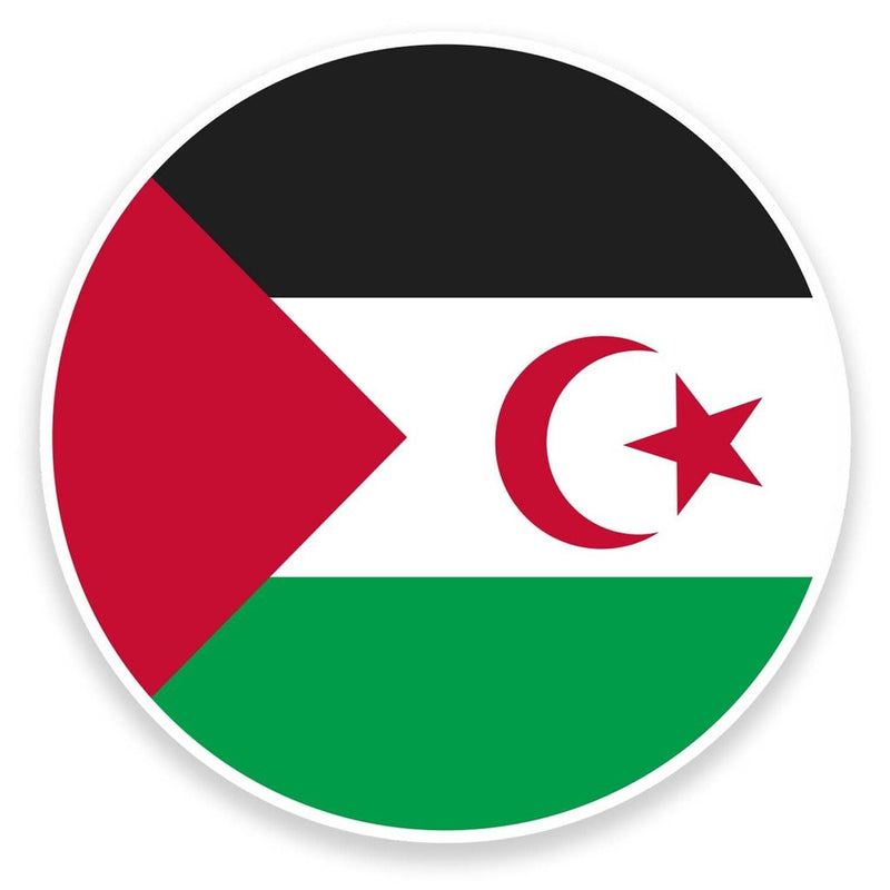 2 x Western Sahara Flag Map Vinyl Sticker