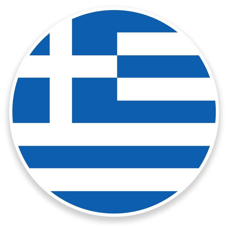 2 x Greece Greek Flag Map Vinyl Sticker