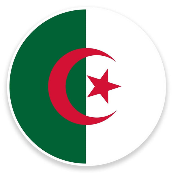 2 x Algeria Flag Map Vinyl Sticker  #9051