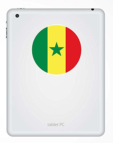 2 x Senegal Flag Map Vinyl Sticker